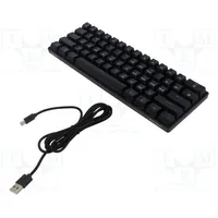 Keyboard black Usb C wired,US layout 1.8M  Savgk-Blackout-Bl Savgk-Blackout Blue
