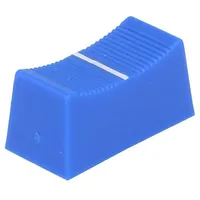 Knob slider blue 23X11X11Mm Width shaft 4Mm plastic  Cs1/4A-Blu Cs1 Type A Blue