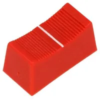 Knob slider red 23X11X11Mm Width shaft 4Mm plastic  Cs1/4A-Red Cs1 Type A Red