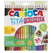 Krāsainie zīmuļi Carioca Tita, dzēšami, 24Gab  200-13635 8003511429386 96091010