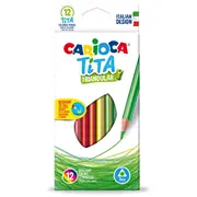 Krāsainie zīmuļi Carioca Tita, trīsstūrveida, 12Gab  200-13630 8003511427863
