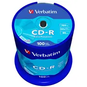 Matricas Cd-R Verbatim 700Mb 1X-52X Extra Protection, 100 Pack Spindle  43411 023942434115 Ecvrbcrl570