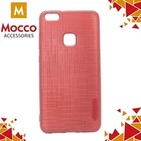 Mocco Cloth Back Case Silikona Apvalks Ar Tekstūru Priekš Huawei P8 Lite / P9 2017 Sarkans  Mc-Cloth-P82017-Rd 4752168014455