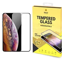 Mocco Full Glue 5D Signature Edition Tempered Glass Aizsargstikls Pilnam Ekrānam Apple iPhone 11 Pro Melns  Mc-5D-Gp-Iphx11P-Bk 4752168073476