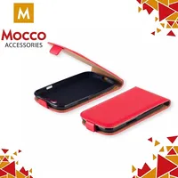 Mocco Kabura Rubber Case Vertikāli Atverams Premium Eco ādas Maks Telefonam Huawei P8 Lite 2017 Sarkans  Mc-Rub-P8L-2017-R 4752168012451