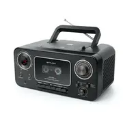 Muse  Stereo Radio Cd Cassette Recorder M-155Cr Black deck player Fm radio Headphone out M-182Rdc 3700460205140