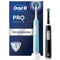 Oral-B  Electric Toothbrush, Duo pack Pro Series 1 Rechargeable For adults Number of brush heads included 2 teeth brushing modes 3 Blue/Black Pro1 Blueblack 8001090915016