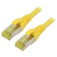 Patch cord S/Ftp 6A stranded Cu Lszh yellow 0.5M 26Awg  Dk-1644-A-005/Y