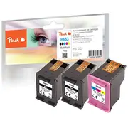 Peach Pi300-1046 ink cartridge 3 pcs Compatible Standard Yield Black, Cyan, Magenta, Yellow  450530 7640366810849 Wlononwcrpucj