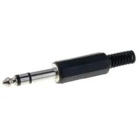 Plug Jack 6,3Mm male stereo,with strain relief ways 3  Jc-015