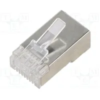 Plug Rj45 Pin 8 Cat 6 shielded Layout 8P8C for cable Idc  54557