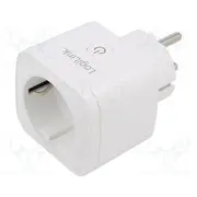 Plug socket strip protective Sockets 1 230Vac 16A white Ip20  Sh0101