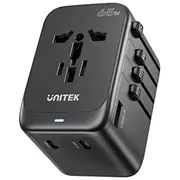Power charger - Unitek 65W Universal Travel Adapter P1122Abk01  1Xusb-A 3Xusb-C 1Xac 4894160052032 Ladutksic0029