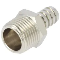 Push-In fitting connector pipe nickel plated brass 12Mm  3040-12-1/2 3040 12-1/2
