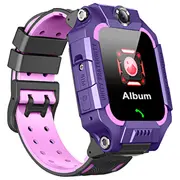 Riff Q19 viedais bērnu pulkstenis 360 ar Gps / 1,44Quot skārienekrāns 400Mah Purple  Rf-Q19-Pu 4752219015363