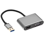 Roger Drongdisplay Adapteris Usb to Vga/Hdmi  Audio / iOS/Android/Windows/macOS Ro-Dgk-2In1-2 6973847332921