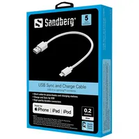 Sandberg 441-19 UsbLightning Mfi 0.2M White  T-Mlx54848 5705730441196