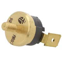 Sensor thermostat Spst-Nc 90C 16A 250Vac connectors 6,3Mm  Ar03W3S1-90 Ar03.90.05-W3-S1