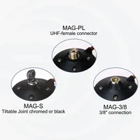 Sirio Mag H 12 Pl magnetic mount Ø 92Mm, 3,6M Rg58 cable, Uhf plug  Si75 2502502.05