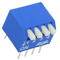 Switch Dip-Switch Poles number 4 Off-On 0.025A/24Vdc Pos 2  Eps104Az