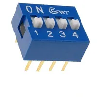 Switch Dip-Switch Poles number 4 On-Off 0.05A/12Vdc Pos 2  Ds-04