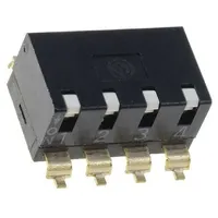 Switch Dip-Switch Poles number 4 On-Off 0.025A/24Vdc Pos 2  A6Sr-4101