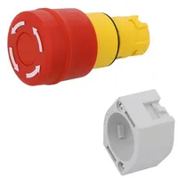 Switch emergency stop 22Mm Stabl.pos 2 red none Ip65 Pos  704.064.2