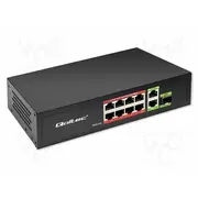 Switch Ethernet Iec C13,Rj45 socket x10,SFP x1 Pnp,Poe Poe  Qoltec-52297 52297