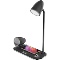 Tellur Nostalgia Wireless Desk Charger, Bluetooth Speaker, Lamp black  T-Mlx53482 5949120004336