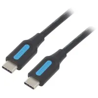 Usb 2.0 A to Usb-C 5A Cable Vention Corbh 2M Black Type Pvc  6922794749528