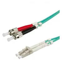 Value Fibre Optic Jumper Cable, 50/125Μm, Lc/St, Om3, turquoise 2 m  21.99.8722