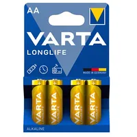 Varta Longlife Alkaline Battery Aa 1,5V B4  Bataa.alk.vl4 4008496525157
