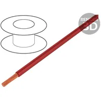 Wire Tly stranded Cu 0.124Mm2 Pvc red 150V 500M Class 5  Tly-0.124-Rd 0243 009 23