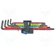 Wrench Torx-Set Tx8,Tx9,Tx10,Tx15,Tx20,Tx25,Tx27,Tx30 9Pcs.  Wera.05024470001 05024470001