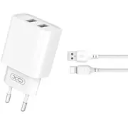 Xo wall charger Ce02C 2X Usb 2,1A white  Usb-C cable Gsm175062 6920680808304 85044030