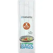 Brabantia atkritumu tvertņu maisiņi,10-12 l, X, 10 gab, Bio  118685 8710755118685
