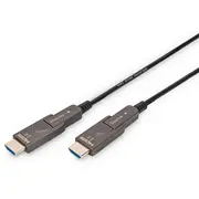 Cable micro Hdmi plug,both sides Lszh 15M black metal  Ak-330127-150-S