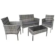 Dārza Mēbeļu Komplekts 4 Personām  Spilveni Funfit Garden Krāsa pelēka 4755771301637