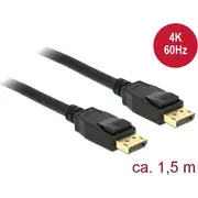 Delock Cable Displayport 1.2 male Gt 4K 60 Hz 1.5 m  85508 4043619855087