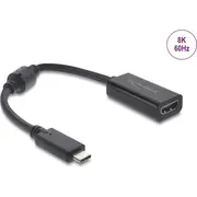 Delock Usb Type-CTrade Adapter to Hdmi Dp Alt Mode 8K 60 Hz with Hdr and Hdcp black  61085 4043619610853