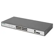 Digitus 16 Port Fast Ethernet Poe Switch, 19 Inch, Unmanaged, 2 Uplinks  Dn-95342-1 4016032485667 Wlononwcroux2