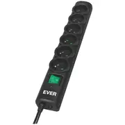 Ever Optima 5M Black 6 Ac outlets 250 V  T/Lz08-Opt050/0000 5907683603557 Zasevelis0044
