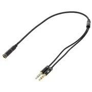 Gembird 2 x 3.5Mm Combo Male - Mic/Audio Metal  Cca-418M 8716309100526 Kbagemjac0015