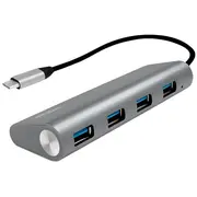 Logilink Usb 3.1 Hub 4-Port Type-C Aluminium grau  Ua0309 4052792048643 Nullius4Pua0309