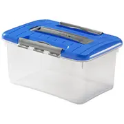 Kaste ar vāku un rokturi Hobby Optima 15L 37,4X28X21Cm caursp./zila  0800032376 3253920032034