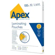 Laminēšanas plēve Fellowes Apex 100Gab Glossy A3 Light  6001901 043859584840