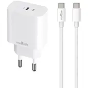 Maxlife Mxtc-06 tīkla lādētājs  20W Pd Qc Usb-C balts Oem0101311 5907457738393 85044030