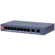 Switch Dahua Dh-Cs4010-8Et2Gt-60 layer L2 8Xrj-45 ports Rj-45 Ports Type Fast Ethernet 10/100 2Xgigabit Copper quantity 8Xpower over Poe Total Power budget 60 W Cs4010-8Et2Gt-60 