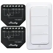 Set of 2 Blind curtain Wifi controllers Shelly Shutter  Blu Rc Button 4 ShutterBlurcbutton4 3800238071769 080720