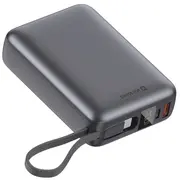 Swissten Ārējās uzlādes Baterija 20000 mAh 45W ar iebūvētu Usb-C vadu  22013976 8595217490833